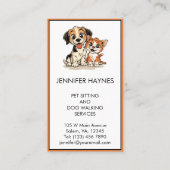 Pet Sitting Huisdier Hond Walking Services Schatti Visitekaartje (Voorkant)
