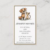 Pet Sitting Huisdier Hond Walking Services Schatti Visitekaartje (Voorkant)