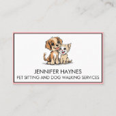Pet Sitting Huisdier Hond Walking Services Schatti Visitekaartje (Voorkant)