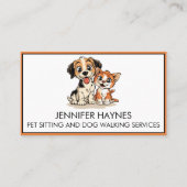 Pet Sitting Huisdier Hond Walking Services Schatti Visitekaartje (Voorkant)