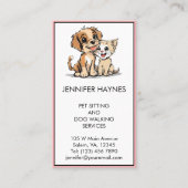 Pet Sitting Huisdier Hond Walking Services Schatti Visitekaartje (Voorkant)