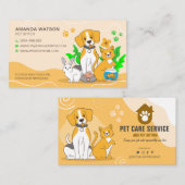 Pet Sitting, Huisdierenwinkel, dierenkliniek, Dier Visitekaartje (Voorkant / Achterkant)