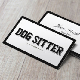 Pet Sitting Modern Vold Border Plain Visitekaartje