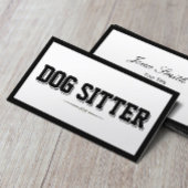 Pet Sitting Modern Vold Border Plain Visitekaartje