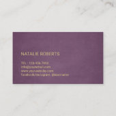 Pet Sitting Paars & Gold Poodle Silhouettes Visitekaartje (Achterkant)