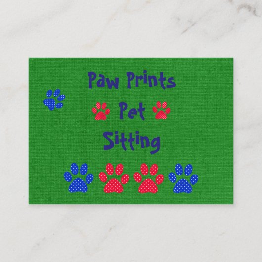 Pet Sitting Pet Care Thed Visitekaartje (Voorkant)