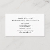 Pet Sitting Photo Minimal Paw Print Visitekaartje (Achterkant)