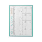 Pet Sitting Schedule Notitieblok (Linkerzijde)