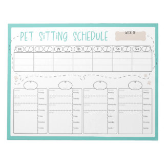 Pet Sitting Schedule Notitieblok