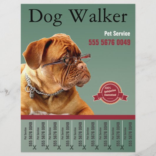 Pet Sitting Service Dog Walker Business Flyer Ad (Voorkant)