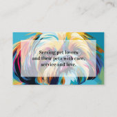 Pet Sitting Service Dog Walking Pop Art Shih Tzu Visitekaartje (Achterkant)