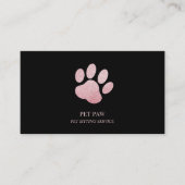 Pet Sitting Service Paw Groomer Veterinary Visitekaartje (Voorkant)