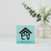 Pet Sitting Service Pet Care Square Visitekaartje (Staand voorkant)