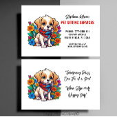 Pet Sitting Service Schattigee Puppy Visitekaartje