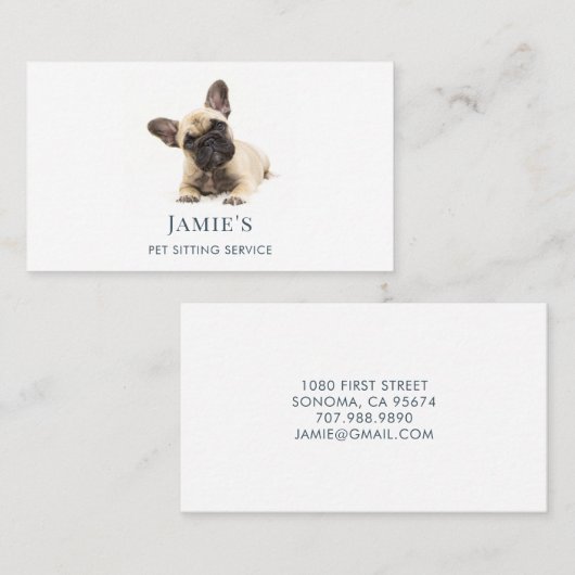 Pet Sitting Service Visitekaartje (Voorkant / Achterkant)
