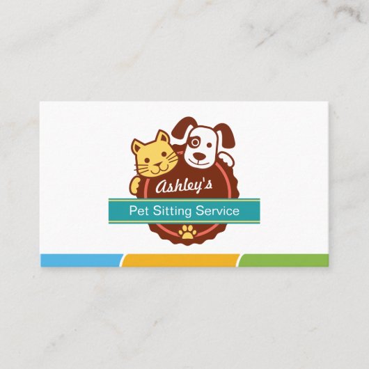 Pet Sitting Service Visitekaartje (Voorkant)