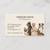 Pet Sitting Service Visitekaartje (Voorkant)