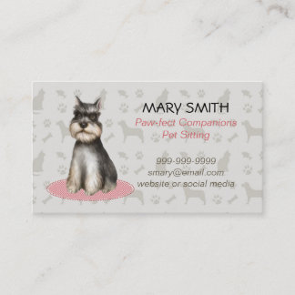 Pet Sitting Service Visitekaartje met Siamese Cat