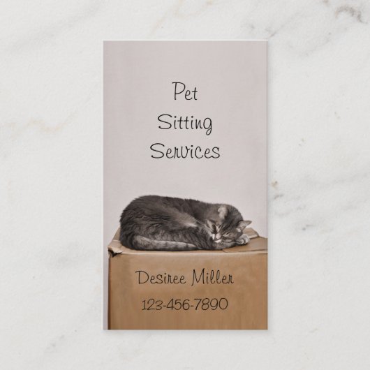 Pet Sitting Services Cat Grooming Dog Walking Visitekaartje (Voorkant)