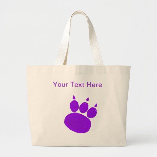 Pet Sitting Services Pauw Print Grote Tote Bag (Voorkant)