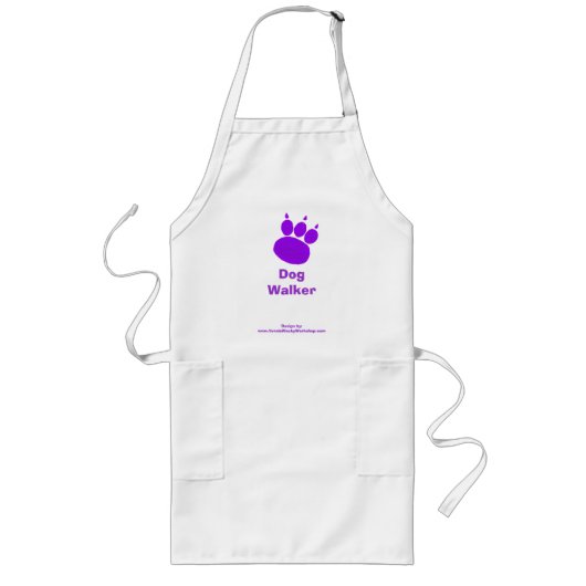 Pet Sitting Services Pauw Print Lang Schort (Voorkant)