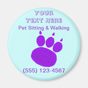 Pet Sitting Services Pauw Print Magneet