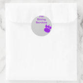 Pet Sitting Services Pauw Print Ronde Sticker (Tas)