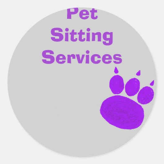 Pet Sitting Services Pauw Print Ronde Sticker (Voorkant)