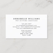 Pet Sitting Services Roos Gold & Blush Pink Visitekaartje (Achterkant)