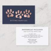 Pet Sitting Services Roos Gold & marine Visitekaartje (Voorkant / Achterkant)