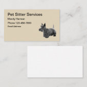 Pet Sitting Services Scotty Dog Visitekaartje (Voorkant / Achterkant)