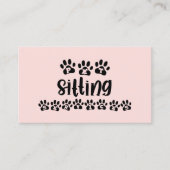 Pet Sitting Services Typography Visitekaartje (Voorkant)