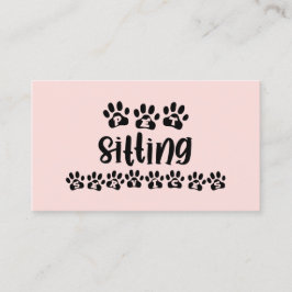 Pet Sitting Services Typography Visitekaartje