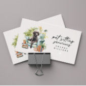 Pet Sitting Services Waterverf QR-code Visitekaartje