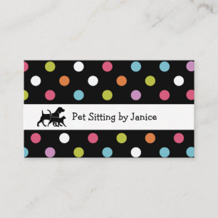 Pet Sitting Stylish Sjabloon Design Visitekaartje