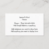 Pet Sitting Stylish Sjabloon Design Visitekaartje (Achterkant)