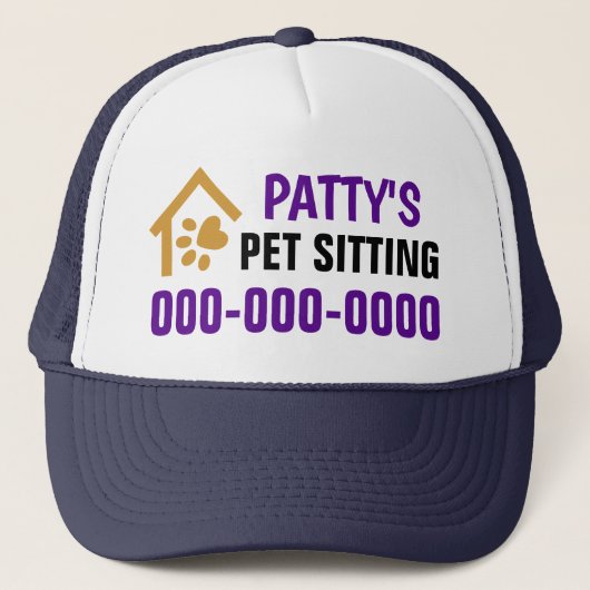 Pet Sitting Trucker Hoed (Voorkant)