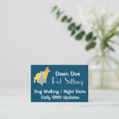 Pet Sitting Visitekaartje (Staand voorkant)