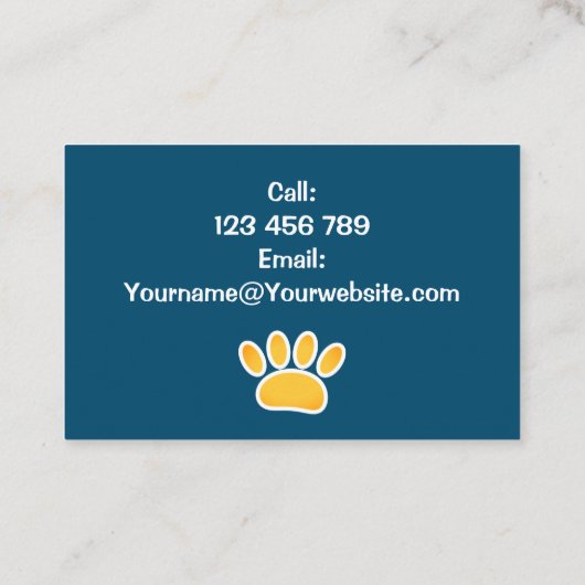 Pet Sitting Visitekaartje (Achterkant)