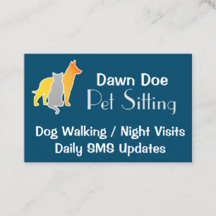 Pet Sitting Visitekaartje