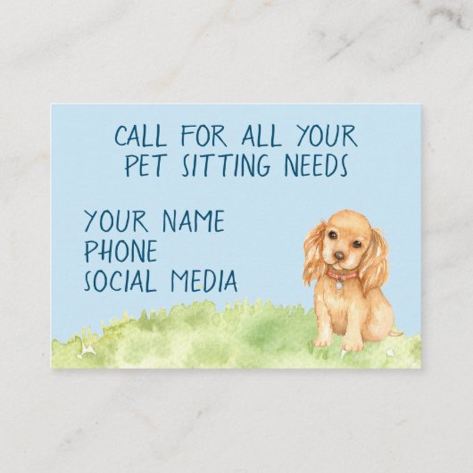 Pet Sitting Visitekaartje