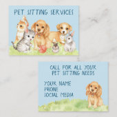 Pet Sitting Visitekaartje