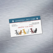 Pet Sitting Visitekaartje Magnet Magnetisch Visitekaartje (Voorbeeld)