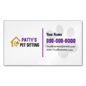Pet Sitting Visitekaartje Magnet Magnetisch Visitekaartje (Voorkant)