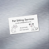 Pet Sitting Visitekaartje Magnetisch Visitekaartje (Voorbeeld)
