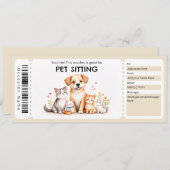 Pet Sitting Voucher Kaart (Voorkant / Achterkant)
