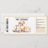 Pet Sitting Voucher Kaart (Voorkant)