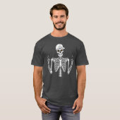 Pet Skeleton Cool Rocker Skater Halloween Punk Roc T-shirt (Voorkant volledig)