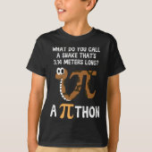 Pet Snake Wiskunde Pi Day Python T-shirt (Voorkant)