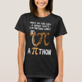 Pet Snake Wiskunde Pi Day Python T-shirt (Voorkant)